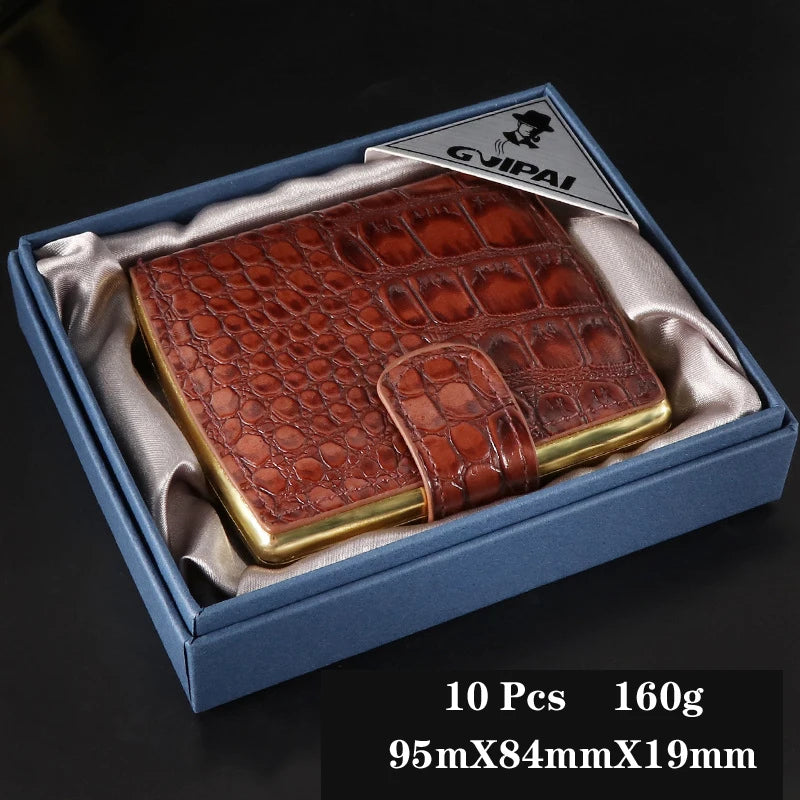 Gizmo - Luxury Leather Cigarette Case for 10 Cigarettes