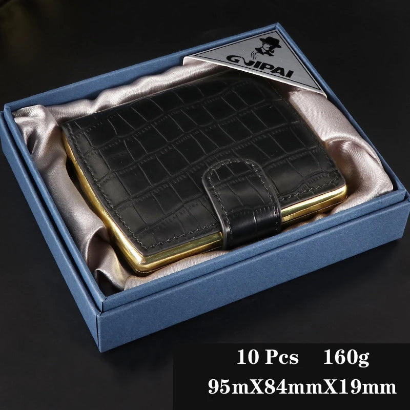 Gizmo - Luxury Leather Cigarette Case for 10 Cigarettes