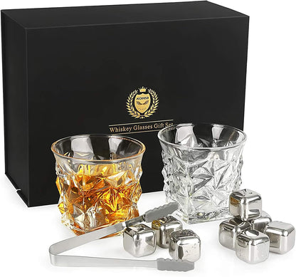 Gizmo - Whiskey Glasses Set with 8 Reusable Whiskey Stones