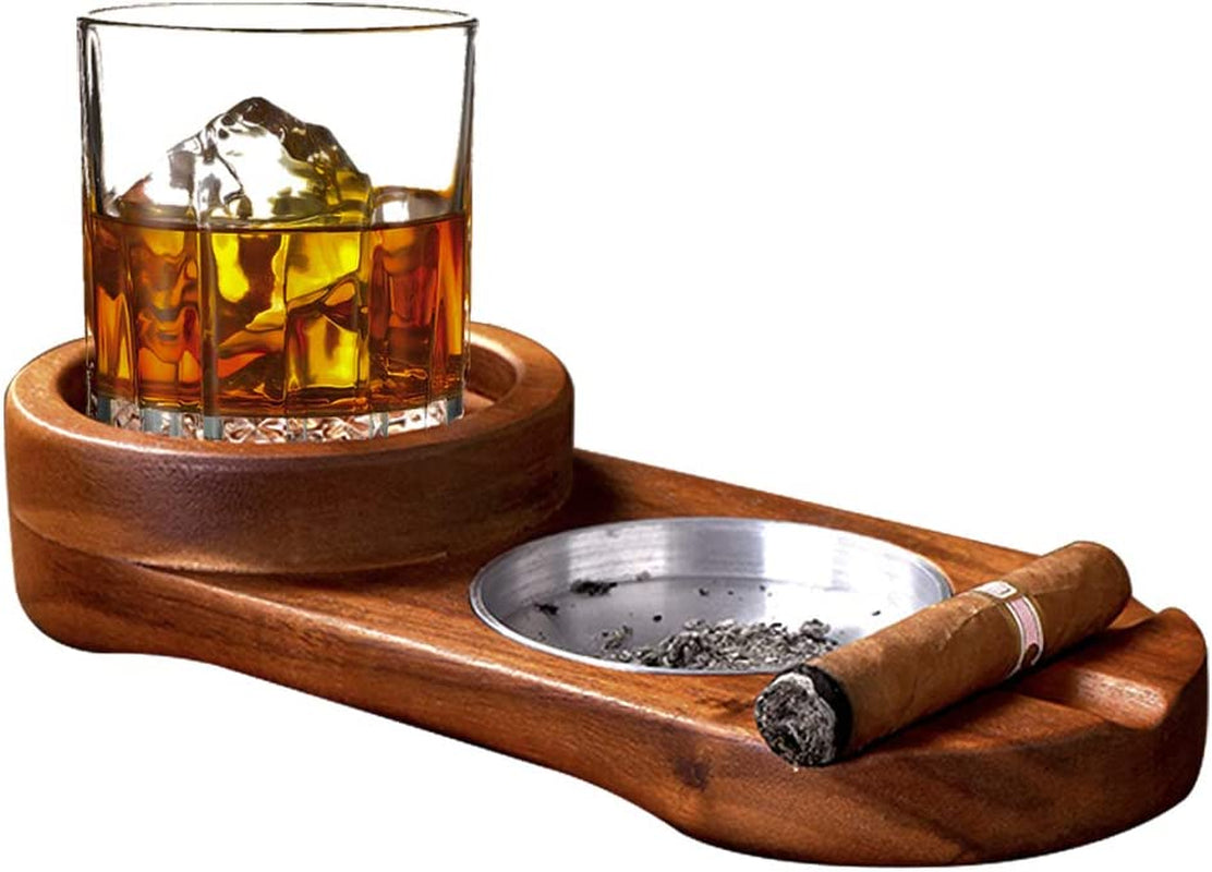 Gizmo - Cigar Ashtray & Whiskey Glass Tray