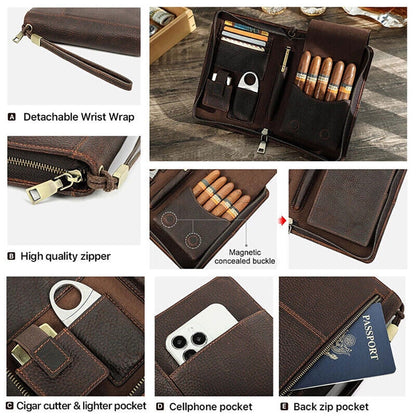 Gizmo - Genuine Leather Cigar Case