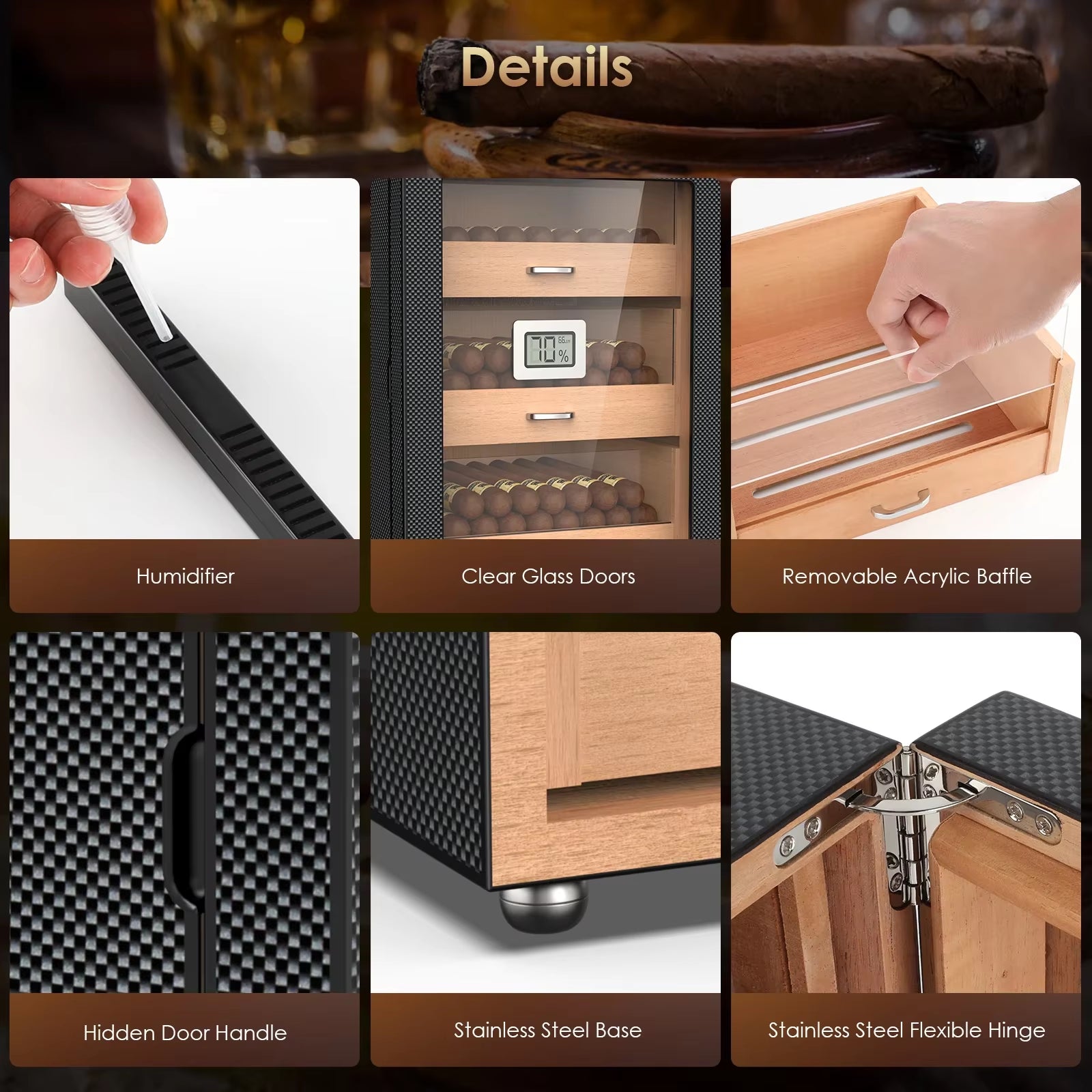 Gizmo - Cigar Humidor & Storage for 100-150 Cigars