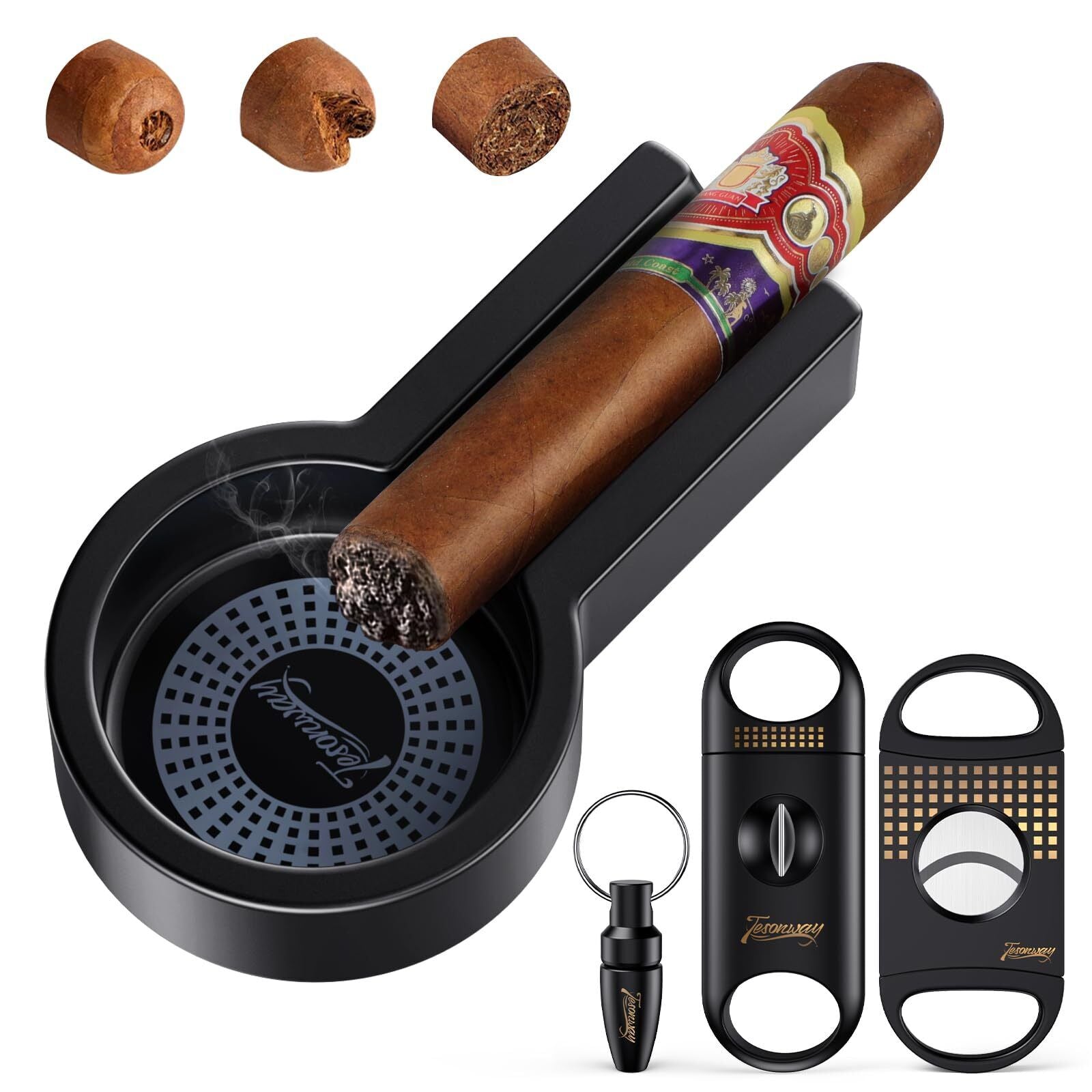 Gizmo - Cigar Ashtray with Cigar Cutter