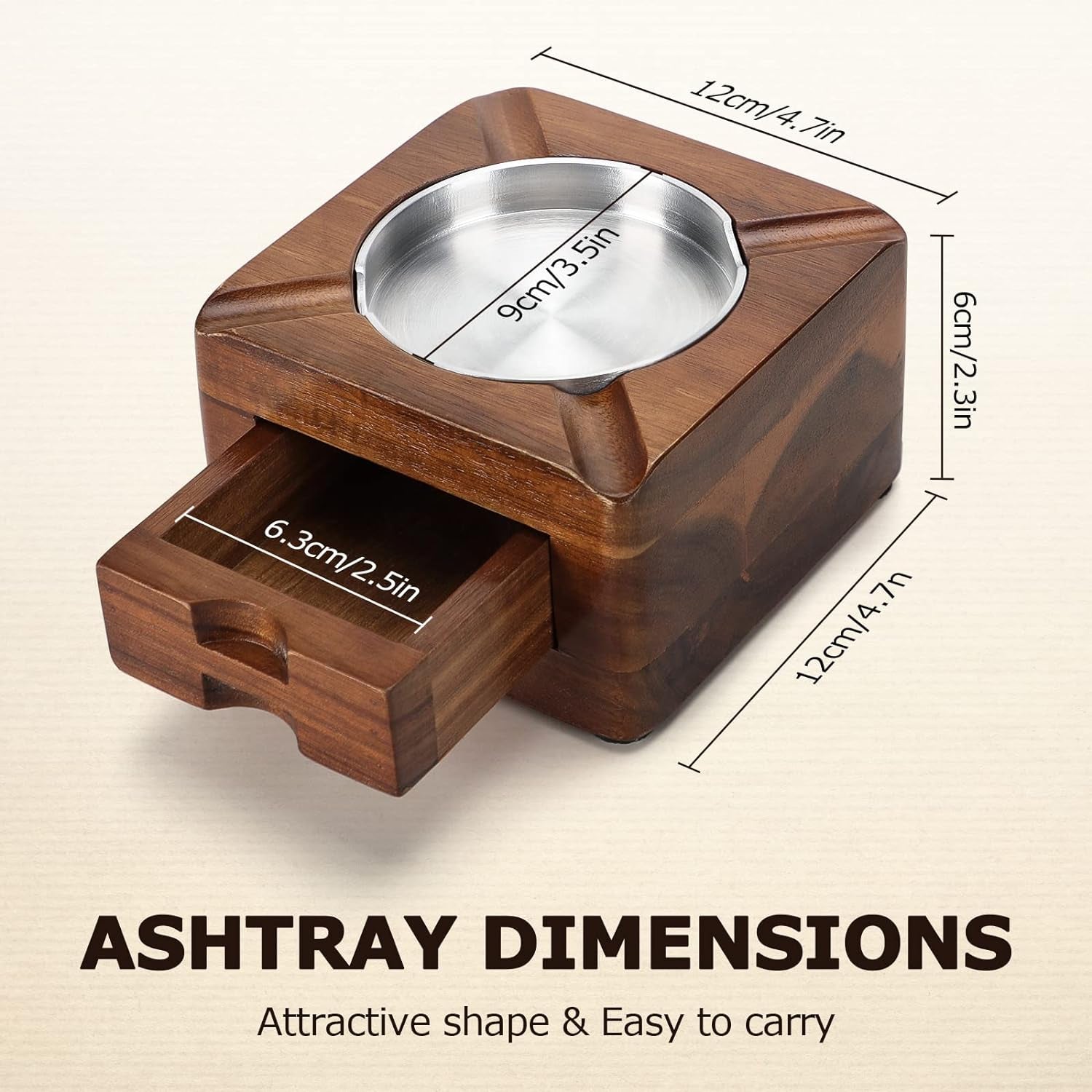 Gizmo - Cigar Wooden Ashtray and Holder (4 Slots) 