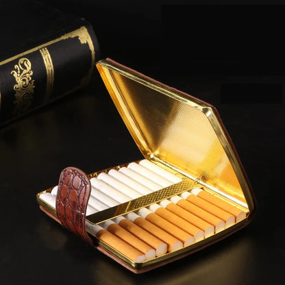 Gizmo - Luxury Leather Cigarette Case for 10 Cigarettes 