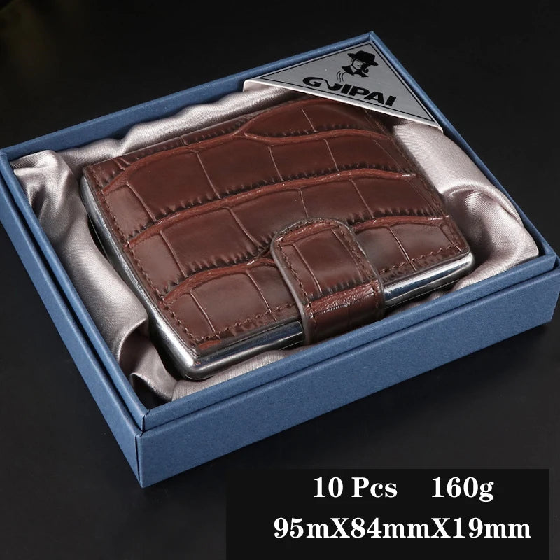 Gizmo - Luxury Leather Cigarette Case for 10 Cigarettes 