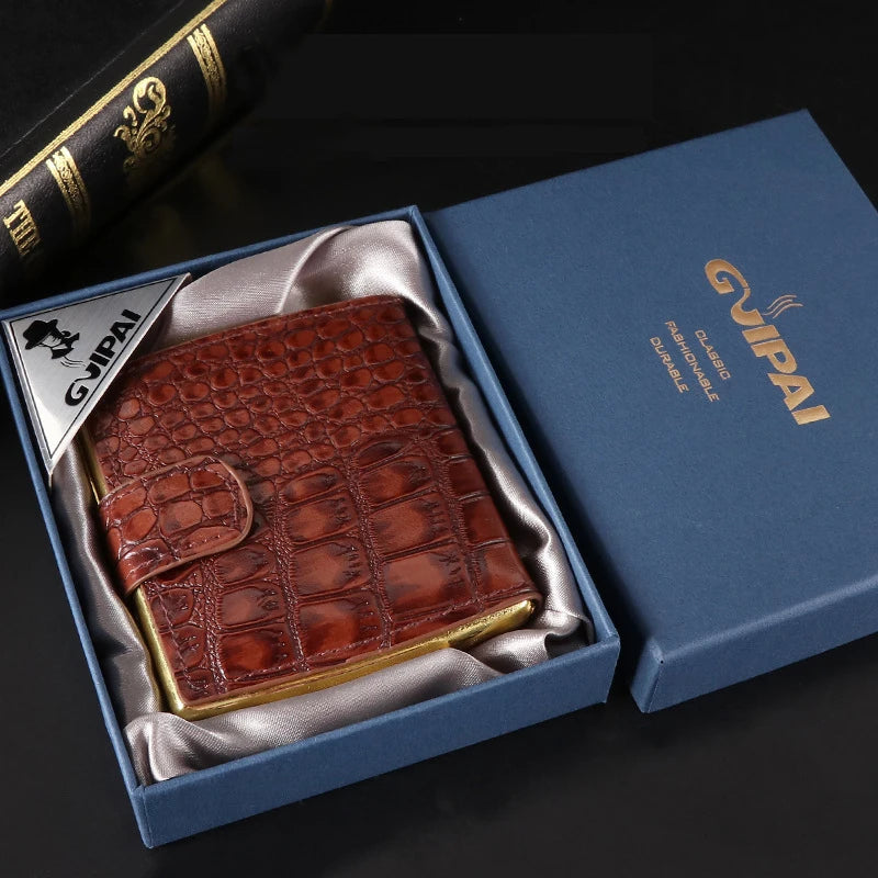 Gizmo - Luxury Leather Cigarette Case for 10 Cigarettes 