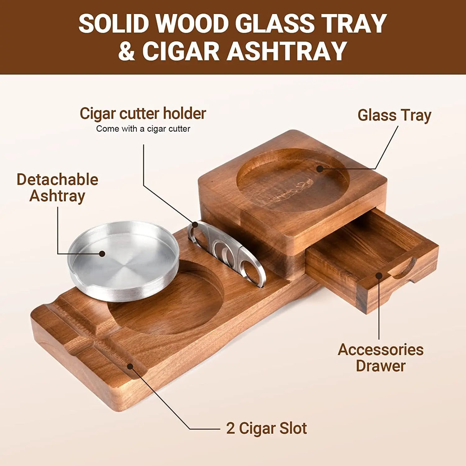 Gizmo - Wooden Cigar Ashtray