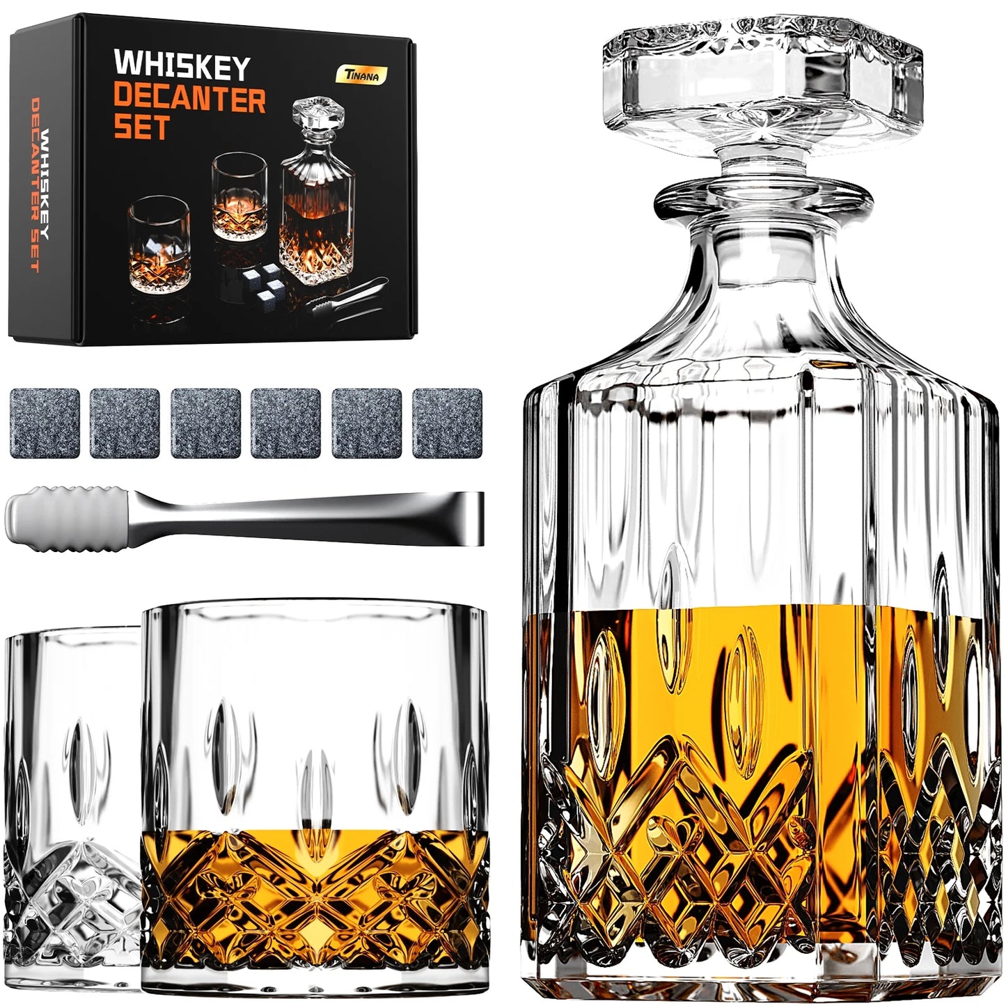 Gizmo - Whiskey Decanter Set with Glasses and Whiskey Stones