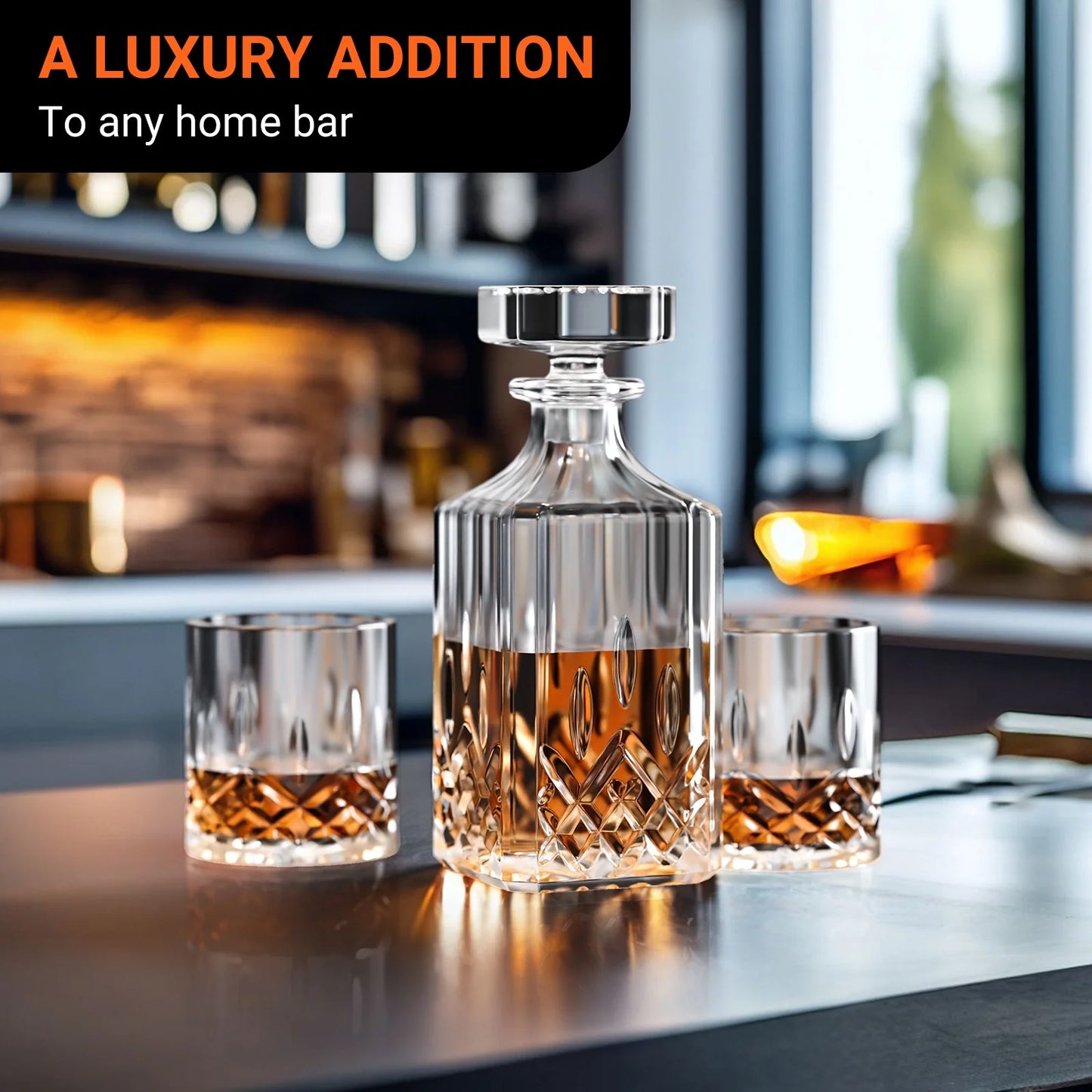 Gizmo - Whiskey Decanter Set with Glasses and Whiskey Stones