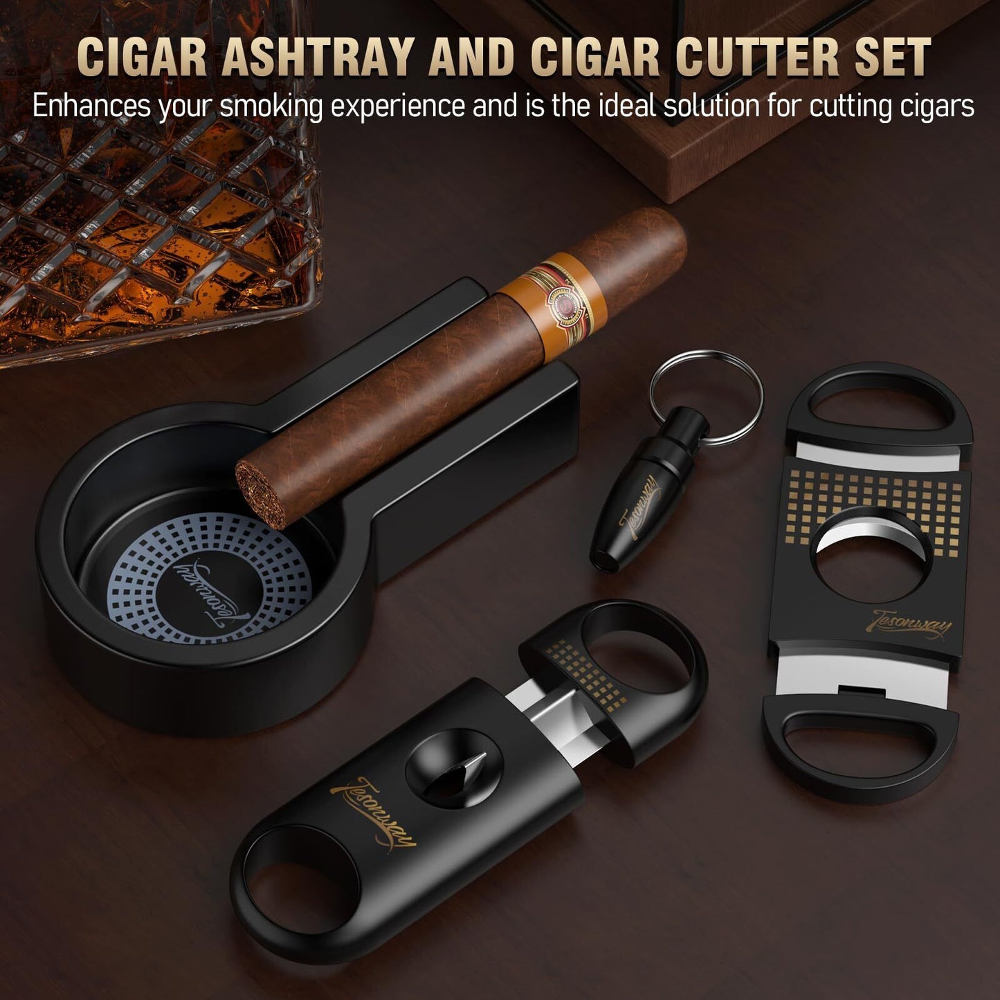 Gizmo - Cigar Ashtray with Cigar Cutter